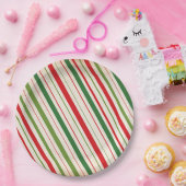 Candy Cane Stripe Pappteller (Party)