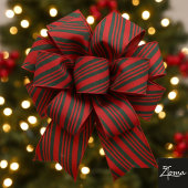 Candy Cane Stripe Red green Bow Festive Christmas  Ripsband