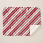 Candy Cane Stripe Sherpadecke (Vorderseite (Horizontal))