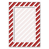 Candy Cane Stripe Tischnummer Cards (Vorderseite)