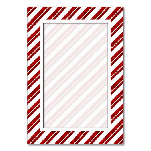 Candy Cane Stripe Tischnummer Cards (Vorderseite)