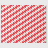 Candy Cane Stripe Traditional Red Christmas Geschenkpapier (Flach)
