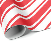 Candy Cane Stripe Traditional Red Christmas Geschenkpapier (Rolleneckpunkt)