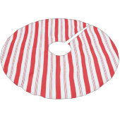 Candy Cane Stripe Weihnachten Polyester Weihnachtsbaumdecke (Schrägansicht)