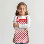 Candy Cane Stripe Weihnachtsname Schürze