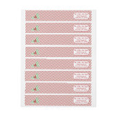 Candy Cane Stripe Wraparound Address Label (Bogen)