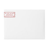 Candy Cane Stripe Wraparound Address Label (Vorderseite)