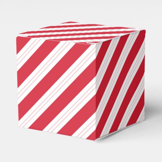 Candy Cane Striped Christmas Party Favor Gift Box Geschenkschachtel (Vorderseite)