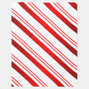 Candy Cane Striped Fleecedecke