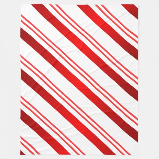 Candy Cane Striped Fleecedecke (Vorderseite)