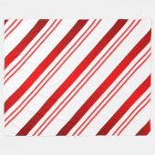 Candy Cane Striped Fleecedecke (Vorderseite (Horizontal))