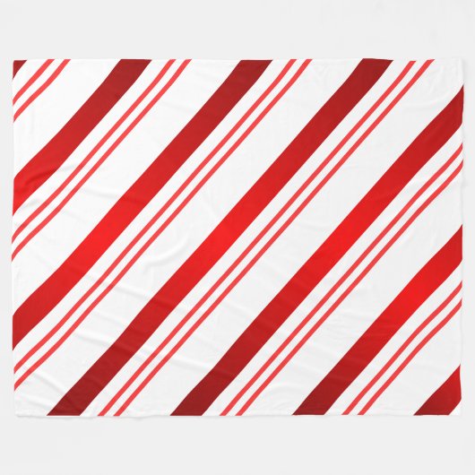 Candy Cane Striped Fleecedecke (Vorderseite (Horizontal))