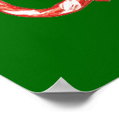 Candy Cane Striped Frohe Weihnachten Poster (Ecke)