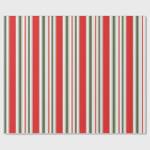 Candy Cane Striped Geschenkpapier (Flach)