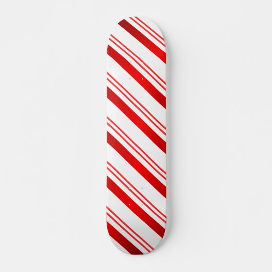 Candy Cane Striped Skateboard (Vorne)