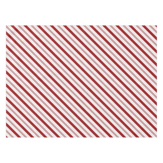 Candy Cane Striped Tischdecke (Vorderseite (Horizontal))