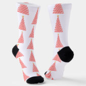 Candy Cane Striped Tree Weihnachten Socken (Gewinkelt)