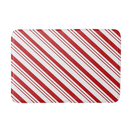 Candy Cane Stripes Badematte (Vorderseite)