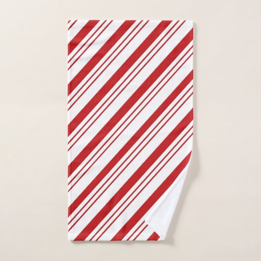 Candy Cane Stripes Badhandtuch Set (Handtuch)