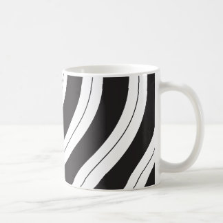 Candy Cane Stripes Black and White Kaffeetasse