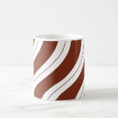 Candy Cane Stripes Brown Kaffeetasse (Mittel)