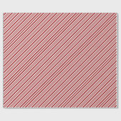 Candy Cane Stripes Country Red & White Geschenkpapier (Flach)
