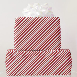 Candy Cane Stripes Country Red & White Geschenkpapier