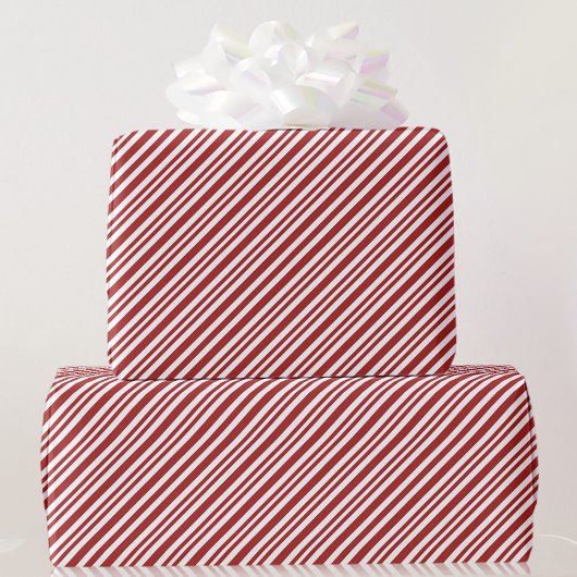 Candy Cane Stripes Country Red & White Geschenkpapier