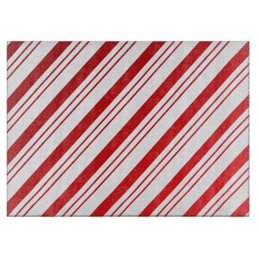 Candy Cane Stripes Cutting Board Schneidebrett (Vorderseite)