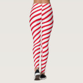 Candy Cane Stripes Fitness Leggings (Rückseite)