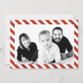 Candy Cane Stripes Foto Feiertagskarte (Vorderseite)