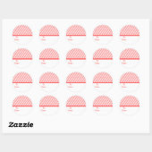 Candy Cane Stripes Geschenketiketten Runder Aufkleber (Blatt)