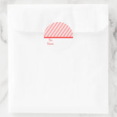 Candy Cane Stripes Geschenketiketten Runder Aufkleber (Tasche)