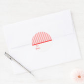 Candy Cane Stripes Geschenketiketten Runder Aufkleber (Umschlag)