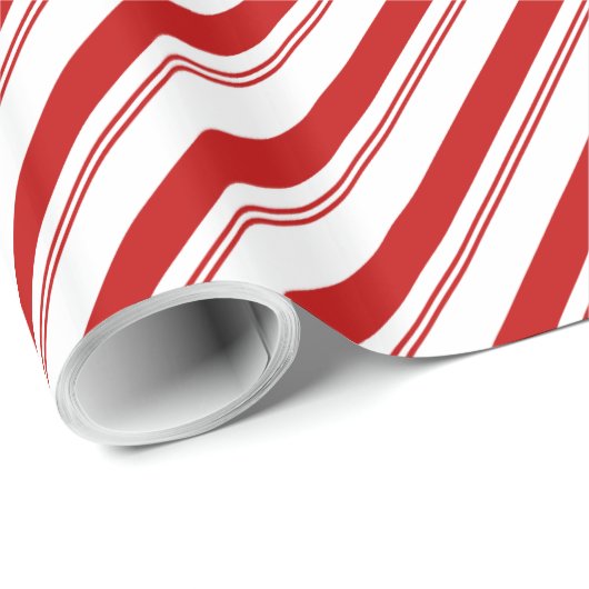 Candy Cane Stripes Geschenkpapier (Rolleneckpunkt)