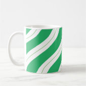 Candy Cane Stripes Green Christmas Coffee Kaffeetasse (Links)