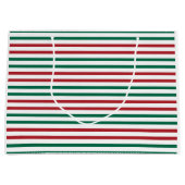 Candy Cane Stripes Große Geschenktüte (Vorderseite)
