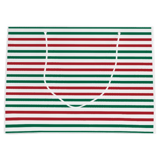 Candy Cane Stripes Große Geschenktüte (Vorderseite)