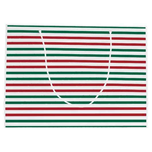 Candy Cane Stripes Große Geschenktüte (Rückseite)