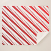 Candy Cane Stripes Medium Sherpa Blankon Sherpadecke (Vorderseite (Horizontal))