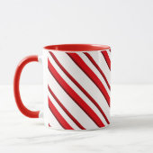 Candy Cane Stripes, Pfefferminzrot und weiß Tasse (Links)