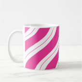 Candy Cane Stripes Pink Christmas Kaffeetasse (Links)