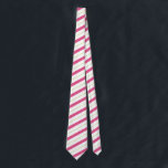 Candy Cane Stripes Pink & Green Neck Tie Krawatte<br><div class="desc">A Christmas neck tie designed with candy cane stripes in vibrant colors of pink and green. To shop more visit www.zazzle.com/dotellabelle</div>