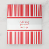 Candy Cane Stripes Platzkarte (Innenseite Aufgefaltet)