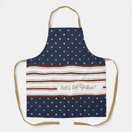 Candy Cane Stripes & Polka Dot Schürze (Vorderseite)