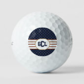 Candy Cane Stripes & Polka Dots Golf Balls Golfball (Vorderseite)