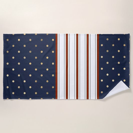 Candy Cane Stripes & Polka Dots Strandtuch (Vorderseite)