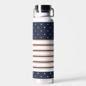 Candy Cane Stripes & Polka Dots Trinkflasche (Rückseite)