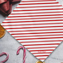 Candy Cane Stripes Red and White Christmas Dog