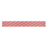 Candy Cane Stripes Red Bow Festive Christmas Ripsband (Vorderseite)